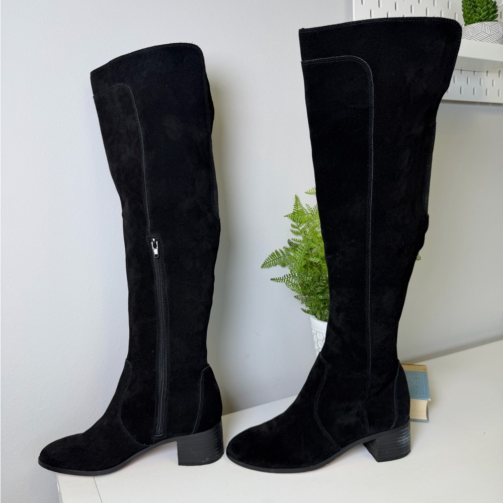 Corso Como Black Suede Over-the-Knee Boots SZ 7.5 - Picture 4 of 9